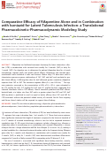 Cover page: Comparative Efficacy of Rifapentine Alone and in Combination with Isoniazid for Latent Tuberculosis Infection: a Translational Pharmacokinetic-Pharmacodynamic Modeling Study