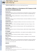 Cover page: Racial/Ethnic Differences in Spontaneous HCV Clearance in HIV Infected and Uninfected Women