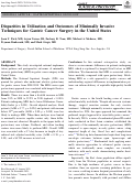 Cover page: Disparities in Utilization and Outcomes of Minimally Invasive Techniques for Gastric Cancer Surgery in the United States.