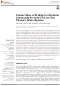 Cover page: Conservation of Endophyte Bacterial Community Structure Across Two Panicum Grass Species