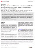 Cover page: The Open Translational Science in Schizophrenia (OPTICS) project: an open-science project bringing together Janssen clinical trial and NIMH data.