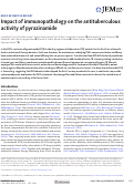 Cover page: Impact of immunopathology on the antituberculous activity of pyrazinamide