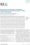 Cover page: Chromosome-Level Assembly of Drosophila bifasciata Reveals Important Karyotypic Transition of the X Chromosome