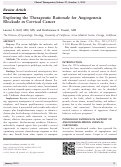 Cover page: Exploring the Therapeutic Rationale for Angiogenesis Blockade in Cervical Cancer