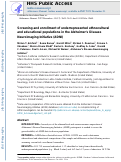 Cover page: Screening and enrollment of underrepresented ethnocultural and educational populations in the Alzheimer's Disease Neuroimaging Initiative (ADNI)