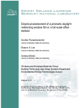 Cover page: Empirical assessment of a prismatic daylight-redirecting window film in a full-scale office testbed