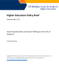 Cover page of Improving Education and Career Pathways in the City of Hayward&nbsp;