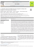 Cover page: A community-based One Health education program for disease risk mitigation at the human-animal interface.