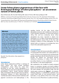 Cover page: Linear lichen planus pigmentosus of the face with histological findings of lichen planopilaris - an uncommon variant of lichen planus