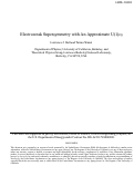 Cover page: Electroweak Supersymmetry with an Approximate U(1)_PQ