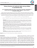 Cover page: Dietary diversity and nutritional status among children in rural Burkina Faso.