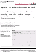 Cover page: Lower urinary tract transitional cell carcinoma in cats: Clinical findings, treatments, and outcomes in 118 cases