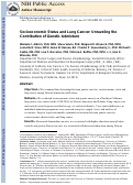 Cover page: Socioeconomic status and lung cancer: unraveling the contribution of genetic admixture.