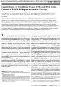 Cover page of Liquid Biopsy of Circulating Tumor Cells and DNA in the Context of PSMA Radiopharmaceutical Therapy