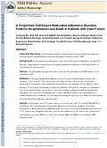 Cover page: A single‐item self‐report medication adherence question predicts hospitalisation and death in patients with heart failure