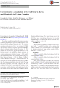 Cover page: Correction to: Association between Firearm Laws and Homicide in Urban Counties