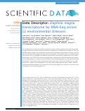 Cover page: Daphnia magna transcriptome by RNA-Seq across 12 environmental stressors
