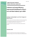 Cover page: A Bottom-up Energy Efficiency Improvement Roadmap for China’s Iron and Steel Industry up to 2050: