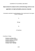 Cover page: Improvement of unnatural amino acid technology and its in vivo application via light-activatable potassium channels /