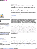 Cover page: Intraspecific trait variation modulates the temperature effect on elemental quotas and stoichiometry in marine Synechococcus.