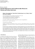 Cover page: Lifestyle Risk Factors and Cardiovascular Disease in Cubans and Cuban Americans