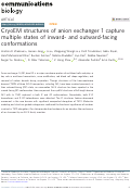 Cover page: CryoEM structures of anion exchanger 1 capture multiple states of inward- and outward-facing conformations