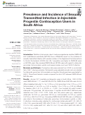 Cover page: Prevalence and Incidence of Sexually Transmitted Infection in Injectable Progestin Contraception Users in South Africa