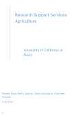 Cover page: Research Support Services: Agriculture