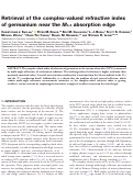 Cover page: Retrieval of the complex-valued refractive index of germanium near the M 4,5 absorption edge