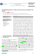 Cover page: On Modeling Affect in Audio with Non-Linear Symbolic Dynamics