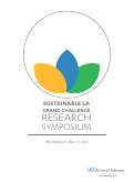 Cover page of 2017 Sustainable LA Grand Challenge Research Symposium Program