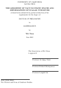 Cover page: The geometry of vacuum static spaces and deformations of scalar curvature