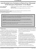 Cover page: Acute Brachial Artery Occlusion on Point-of-care Ultrasound in the Emergency Department: A Case Report