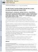 Cover page: The NIH Toolbox Cognition Battery: results from a large normative developmental sample (PING).