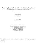 Cover page: Defending Against Strategic Terrorists Over the Long Run: A Basic Approach to Resource Allocation