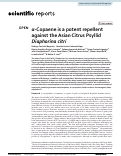 Cover page: α-Copaene is a potent repellent against the Asian Citrus Psyllid Diaphorina citri.