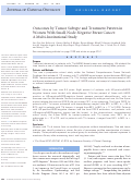 Cover page: Outcomes by Tumor Subtype and Treatment Pattern in Women With Small, Node-Negative Breast Cancer: A Multi-Institutional Study