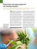 Cover page: Restrictions and opportunities for UC cannabis research