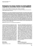 Cover page: Prolonged in vivo tumour retention of a human diabody targeting the extracellular domain of human HER2/neu