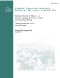 Cover page: Riding the Electricity Market as an Energy Management Strategy: Savings from Real-Time Pricing: