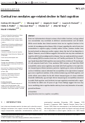 Cover page: Cortical iron mediates age‐related decline in fluid cognition