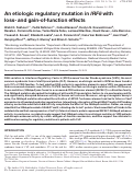 Cover page: An etiologic regulatory mutation in IRF6 with loss- and gain-of-function effects.