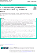 Cover page: A comparative analysis of chromatin accessibility in cattle, pig, and mouse tissues