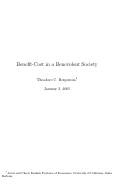Cover page: Benefit-cost in a Benevolent Society