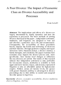 Cover page: A Poor Divorce: The Impact of Economic Class on Divorce Accessibility and Processes