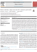 Cover page: Massive relativistic compact stars from SU(3) symmetric quark models