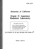 Cover page: SCATTERING OF 65 MeV HELIUM IONS FROM O16