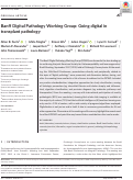 Cover page: Banff Digital Pathology Working Group: Going digital in transplant pathology