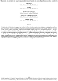 Cover page: The role of anxiety in learning under uncertainty in social and non-social contexts