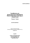 Cover page: TravelBehavior.com: Activity Approaches to Modeling the Effects of Information Technology on Personal Travel